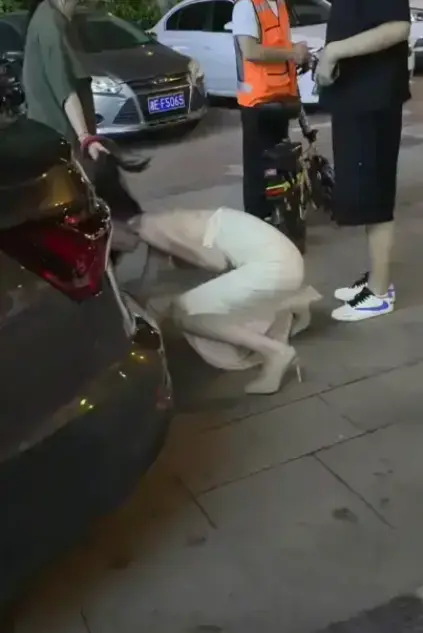 《白衣女子被抓头发跳河》呈现婚外情纠纷，原配当街揪小三头发，女子绝望坠河，全片高清无删减观看！